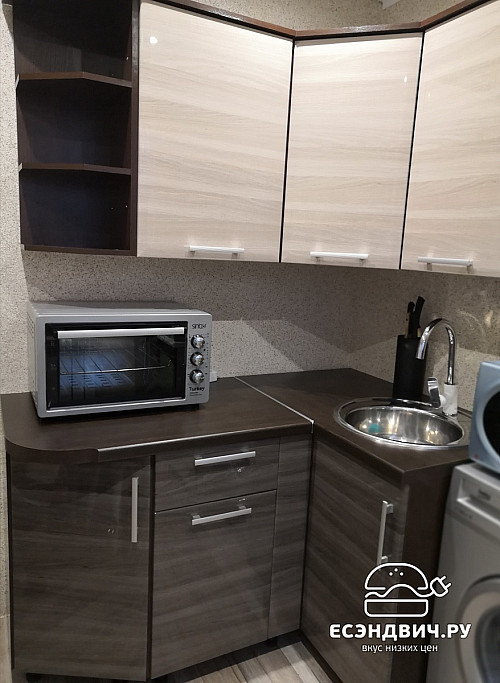 Кухня угловая  3,0/1,5 №2 лев./мойка+сушка "Брушвуд" (Венге/Сер.глянец/Ясень беж.глянец) Esandwich9580