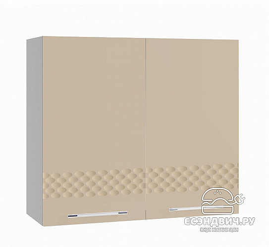 Шкаф 800 decorazione "Лакрима" (МДФ глянец) (Капучино) /DSV/Kpl/П800
