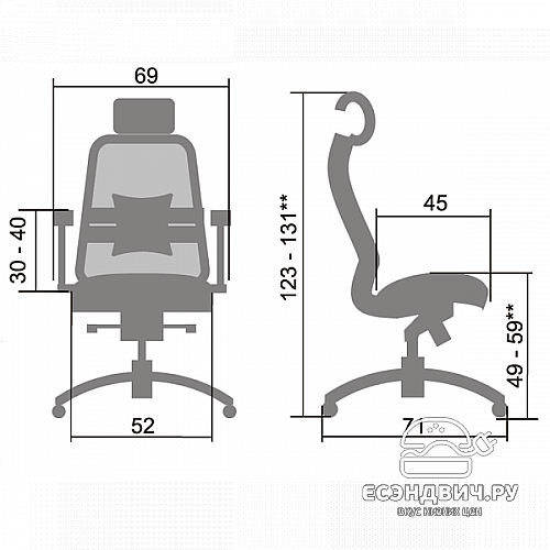 Кресло fold plus "Нэо"(Сетчатая ткань Темно-коричневая/Кожа NewLeather Коричневая/Хром)-Mt/SL-3.02