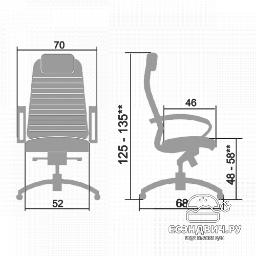 Кресло line plus "Нэо" (Кожа NewLeather Темно-бордовая/Хром)-Mt/KL-1.02