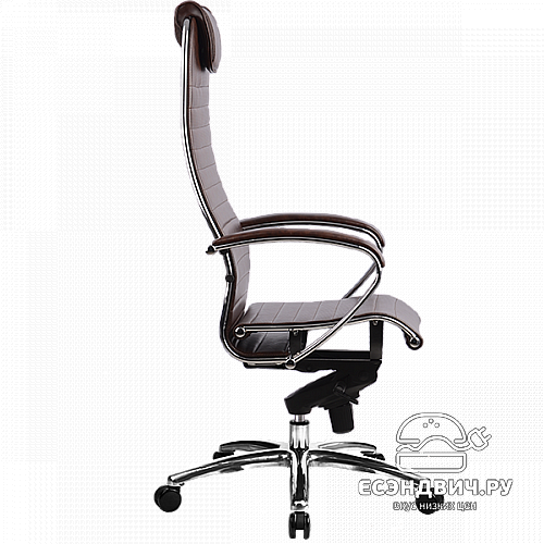 Кресло line "Нэо" (Кожа NewLeather Темно-бордовая/Хром)-Mt/K-1.02