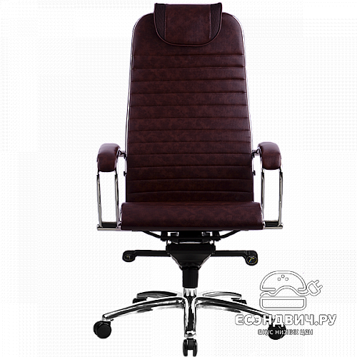Кресло line "Нэо" (Кожа NewLeather Темно-бордовая/Хром)-Mt/K-1.02