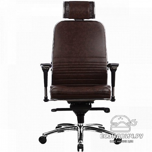 Кресло quality plus "Нэо" (Кожа NewLeather Темно-коричневая/Хром)-Mt/KL-3.02