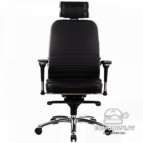 Кресло quality plus "Нэо" (Кожа NewLeather Черная/Хром)-Mt/KL-3.02