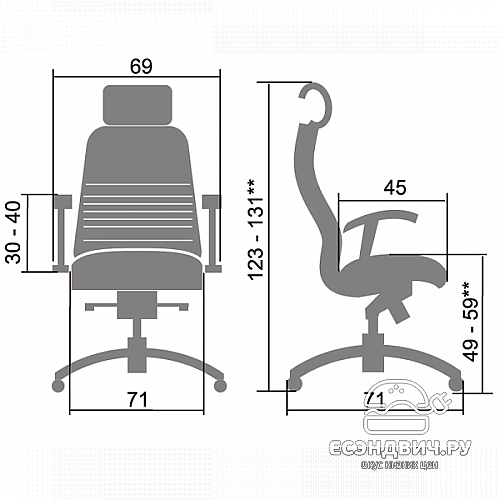 Кресло quality plus "Нэо" (Кожа NewLeather Черная/Хром)-Mt/KL-3.02
