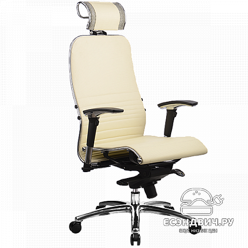 Кресло quality "Нэо" (Кожа NewLeather Бежевая/Хром)-Mt/K-3.02