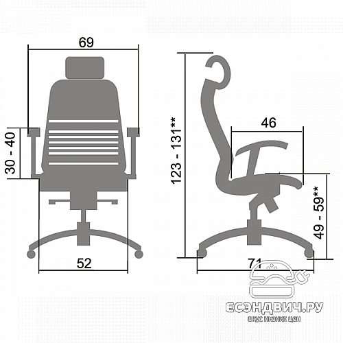 Кресло quality "Нэо" (Кожа NewLeather Бежевая/Хром)-Mt/K-3.02