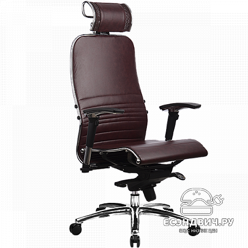 Кресло quality "Нэо" (Кожа NewLeather Темно-бордовая/Хром)-Mt/K-3.02