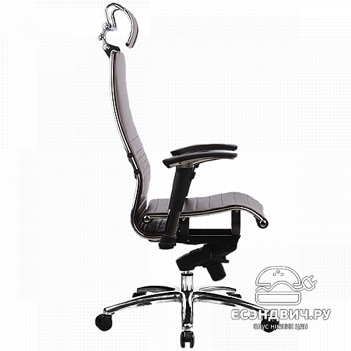 Кресло quality "Нэо" (Кожа NewLeather Темно-коричневая/Хром)-Mt/K-3.02