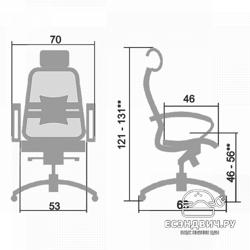 Кресло solo "Нэо" (Сетчатая ткань двойная Черная/Кожа NewLeather Черная/Хром)-Mt/S-2.02