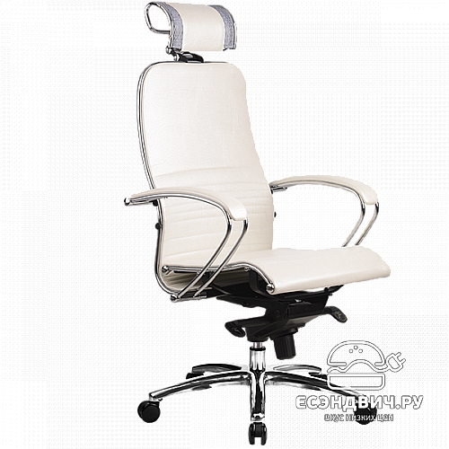 Кресло comfort  "Нэо" (Кожа NewLeather Белая/Хром)-Mt/K-2.02