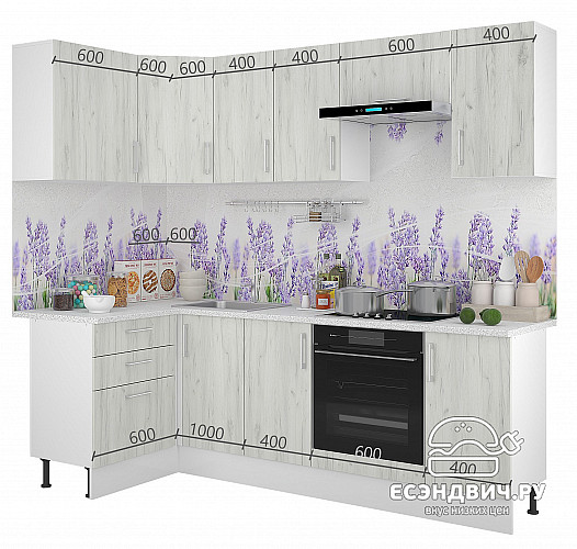 Тумба 60 без столеш./мойка"Герда" (Белый Крафт) /Gnt/Ep/М19