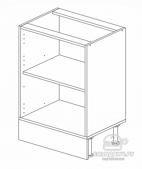 Тумба 60 со столеш."Герда" (Морское Дерево) /Gnt/Ep/М19ст