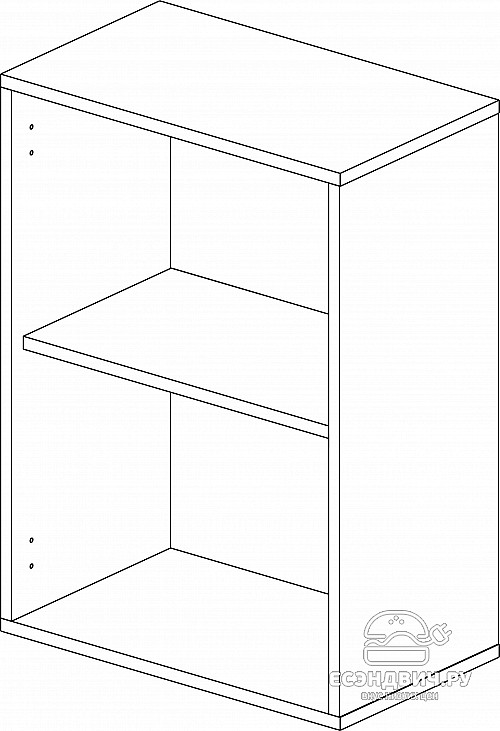 Шкаф 50 "Герда" (Морское Дерево) /Gnt/Ep/М3