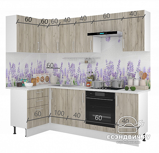 Тумба 45 со столеш."Герда" (Серый Крафт) /Gnt/Ep/М17ст