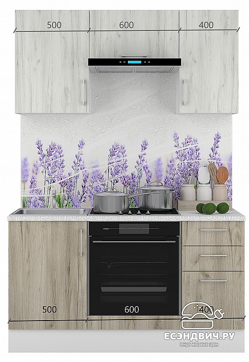 Тумба 80 (3ящ.) со столеш."Герда" (Серый Крафт) /Gnt/Ep/М23ст