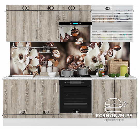 Тумба 80 (3ящ.) без столеш."Герда" (Ясень Таормино) /Gnt/Ep/М23