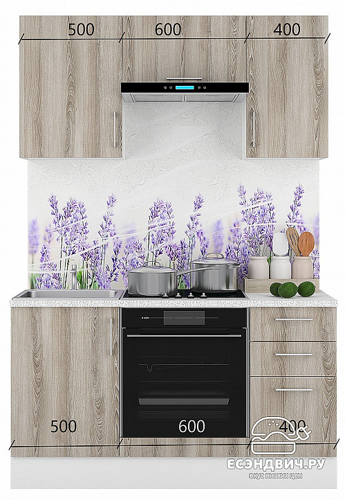 Тумба 80 (3ящ.) со столеш."Герда" (Ясень Таормино) /Gnt/Ep/М23ст