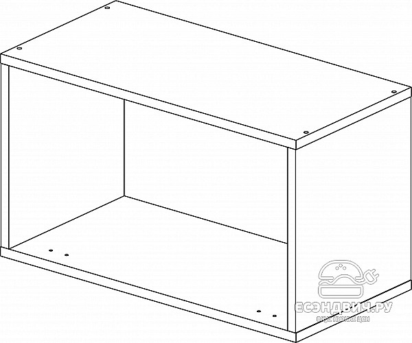 Шкаф 60 верхнее откр."Герда" (Ясень Таормино) /Gnt/Ep/М7