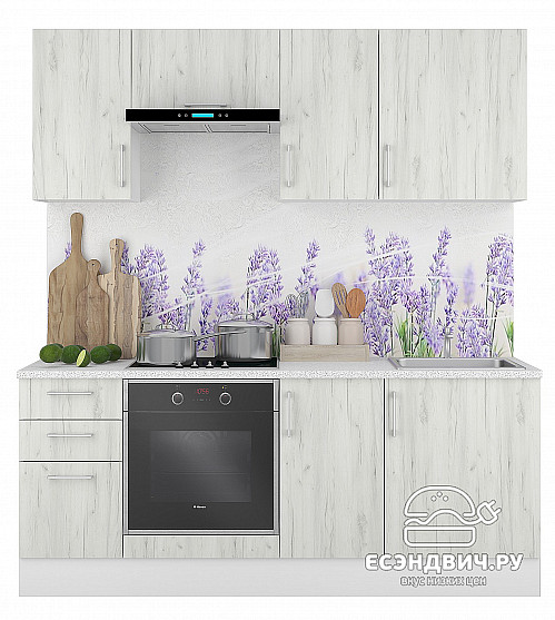 Кухня 2,0 "Герда" (Белый Крафт) /Gnt/Ep/3