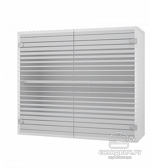 Кухня 2,4 "Герда" (Ясень Таормино/Стекло с рис.) /Gnt/Ep/5