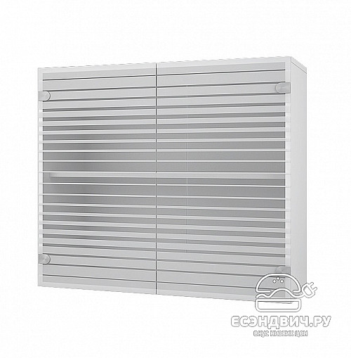 Кухня угловая 1,2х2,85 "Герда" (Морское Дерево/Стекло с рис.) /Gnt/Ep/9