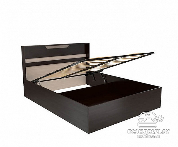 Кровать 1600 с подъемн.мех-м comb "Hanny" (Венге/Дуб) /Gnt/Юн