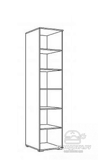 Пенал 0,4 "Милена" (МДФ) (Венге/Белый глянец) /Gnt/СпНс