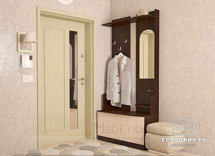 Прихожая  "Лаворо" (Венге/Выбеленный дуб) EsandwichAМ-ПР03