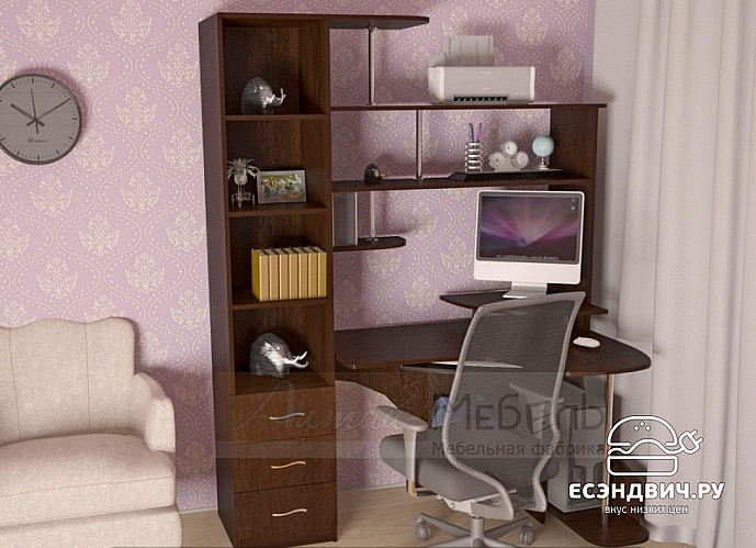 Стол компьютерный  "Лаворо" (Венге) EsandwichA-СК20