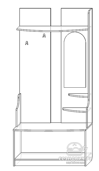Прихожая  "Лаворо" (Орех миланский) EsandwichA-ПР03