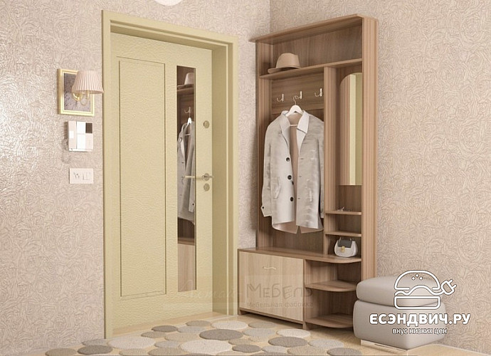 Прихожая  "Лаворо" (Ясень Шимо темный/Ясень Шимо светлый) EsandwichA-ПР02