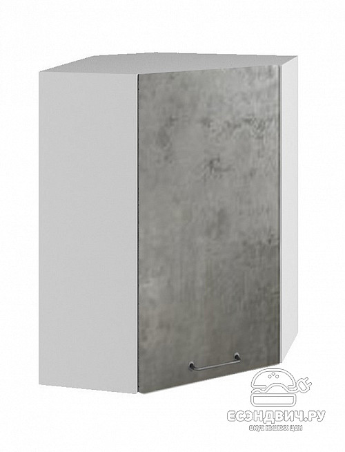 Шкаф высокий угловой 600 "The Loft" (МДФ) (Бетон светлый) /DSV/Loft/ВПУ600