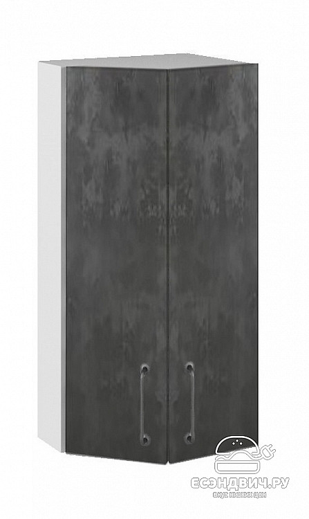 Шкаф высокий торцевой 400 левый "The Loft" (МДФ) (Бетон темный) /DSV/Loft/ВПТ400L