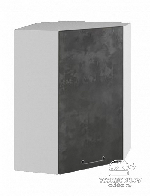 Шкаф высокий угловой 600 "The Loft" (МДФ) (Бетон темный) /DSV/Loft/ВПУ600