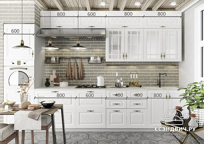 Шкаф высокий 400"Лорен" (МДФ) (Белый) /DSV/Gr/ВП400