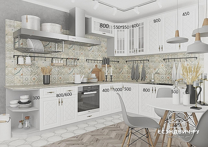 Шкаф высокий 400"Лорен" (МДФ) (Белый) /DSV/Gr/ВП400