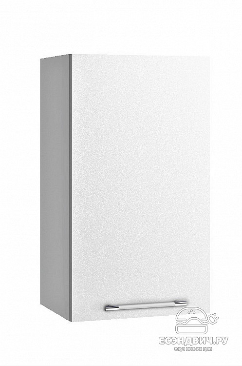 Шкаф 400 "Лакрима" (МДФ металлик) (Белый) /DSV/Olv/П400