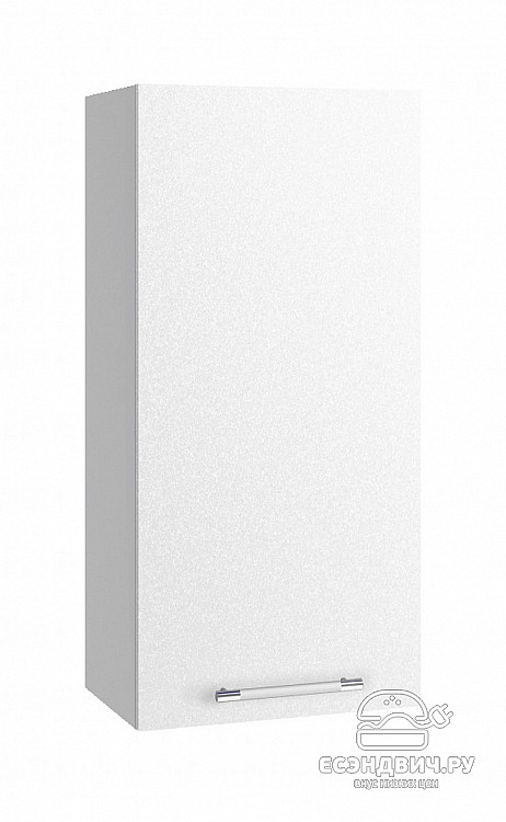 Шкаф высокий 450"Лакрима" (МДФ металлик) (Белый) /DSV/Olv/ВП450