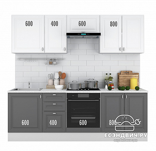 Шкаф 60 "Форд" (МДФ ) (Графит Софт) /Gnt/Ev/М4