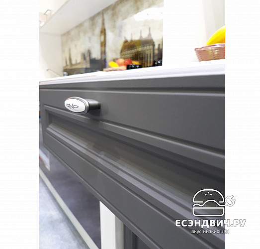 Шкаф 60 "Форд" (МДФ ) (Графит Софт) /Gnt/Ev/М4