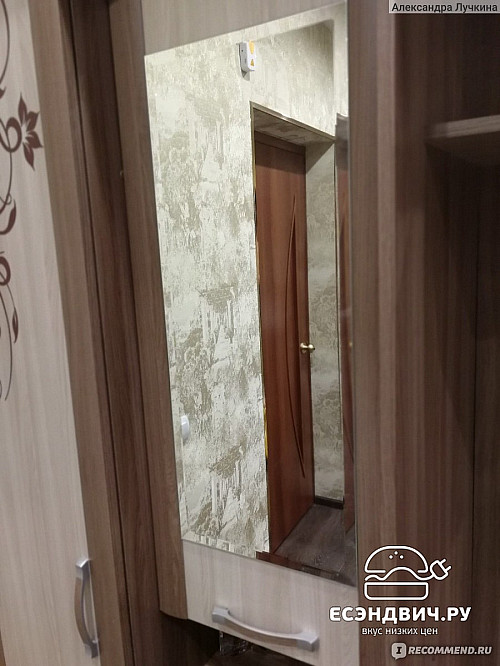 Прихожая с пуфом 1,7 лев. deko "Бруклин" (Ясень тёмный/Ясень светлый/Зеркало) -DSV.Ел