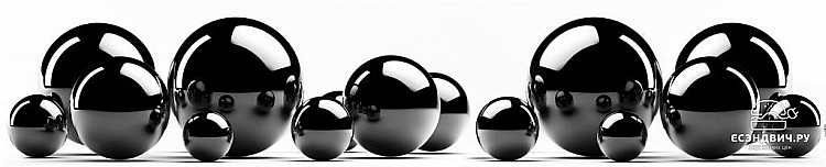 Фартук 3000*610/3мм  глянцевый "Primavera" (ПВХ)(Фотопечать Черные шары)-Lk/КМ-34