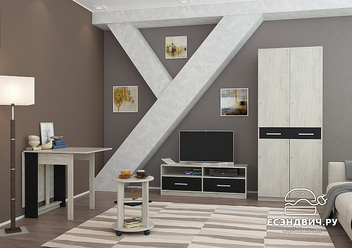 Стол журнальный раскладной "Depo" (Пикард/Чёрный) РС-Пр