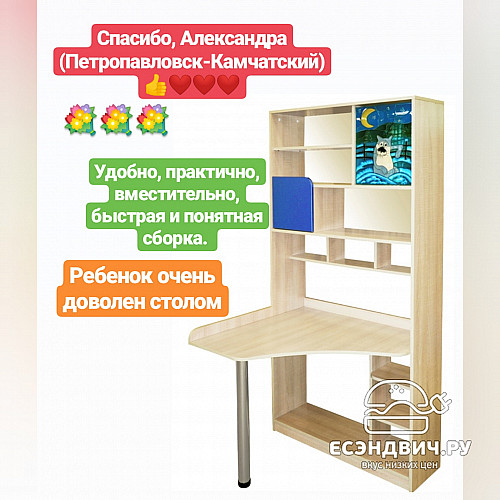 Стол компьютерный со встроенным стеллажом "Томми" (Яблоко) Esandwich19