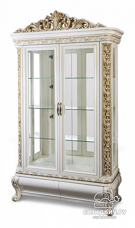 Гостиная 3предм.2+1ств. "Франческо" (МДФ) (Крем Глянец/Патина/Лак) UgAl