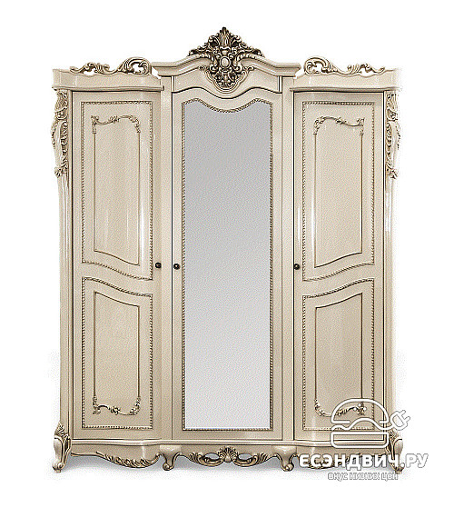 Спальный гарнитур 7 предм. 3ств./1600 "Себастьяно" (МДФ) (Корень дуба глянец/Бархат/Шелкография/Патина/Лак) UgJk/3+160