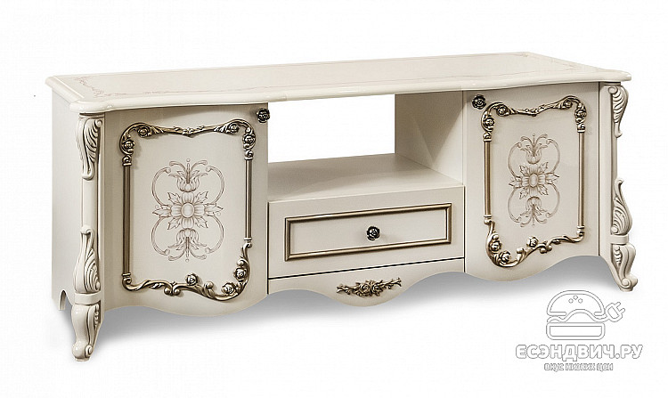 Комод/Тумба ТВ 1,7 "Джованни" (МДФ) (Крем Глянец/Патина/Лак) UgEn