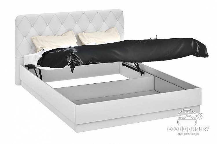 Спальный гарнитур 8 предм. "Argento"(МДФ)(Белый глянец /Экокожа Белая)-Tr-Ам