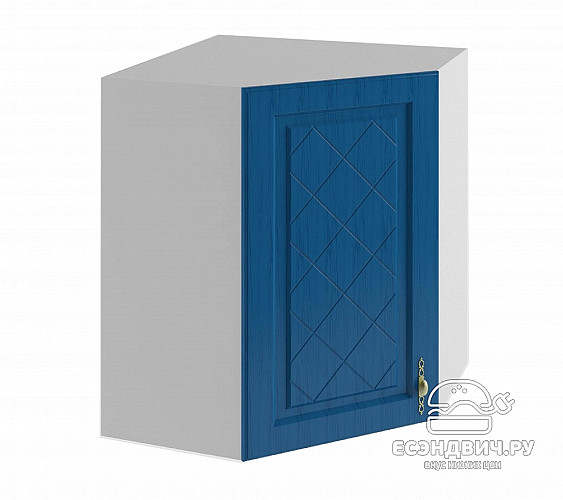 Шкаф угловой 600х600 "Лорен" (МДФ) (Синий) -DSVПУ600*600